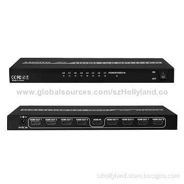 HDMI Splitters, 1-in-8 Out, 4 Seconds Recovery Time, 12-bit Deep Color